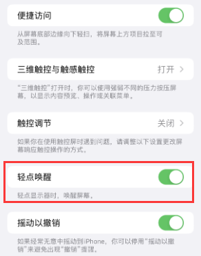 法库苹果授权维修站分享iPhone轻点无法唤醒怎么办