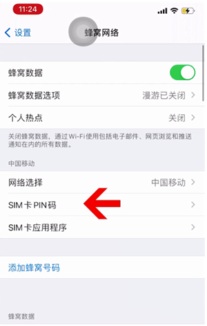 法库苹果14维修网分享如何给iPhone14的SIM卡设置密码 