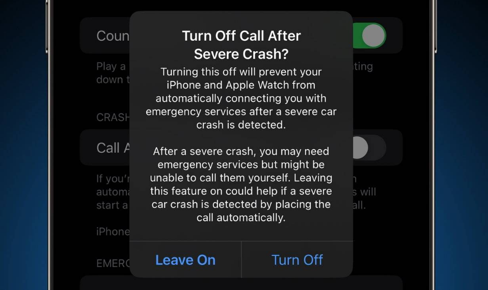 法库苹果14维修分享 iPhone 14 和 Apple Watch 上关闭崩溃检测 
